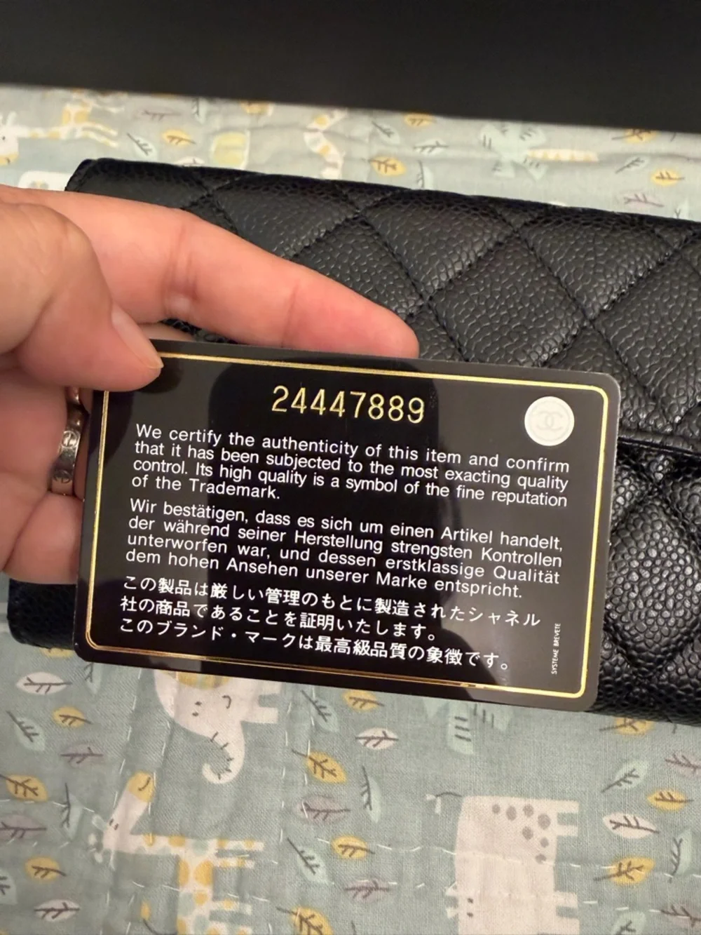 Chanel Caviar Wallet with Authenticity Card (PRICE FIRM)